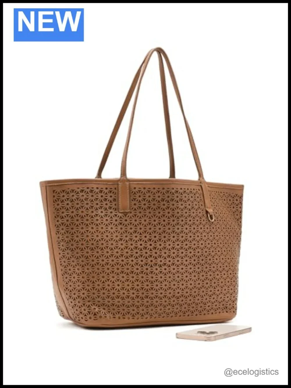 Leather Hobo Bag with Zipper Closure, Hand-Carry Tote